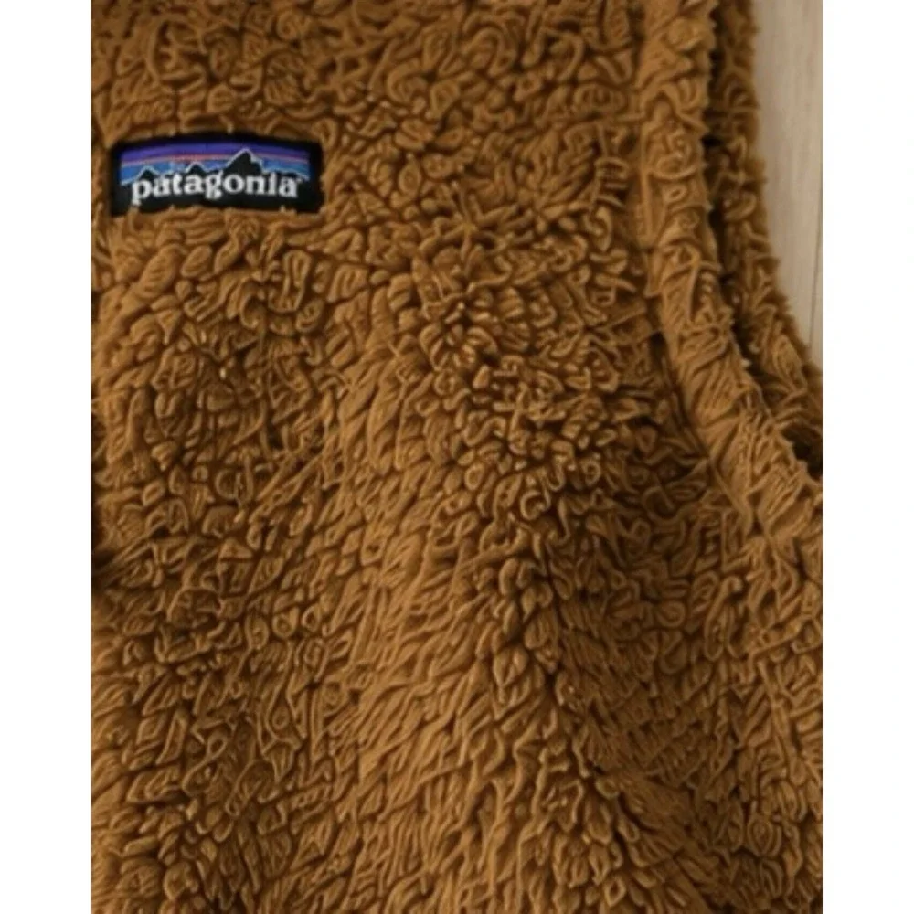 Patagonia Los Gatos Fleece Vest Men's Large Brown Full Zip Sherpa
